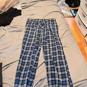Old Navy Blue and White Plaid Pants
